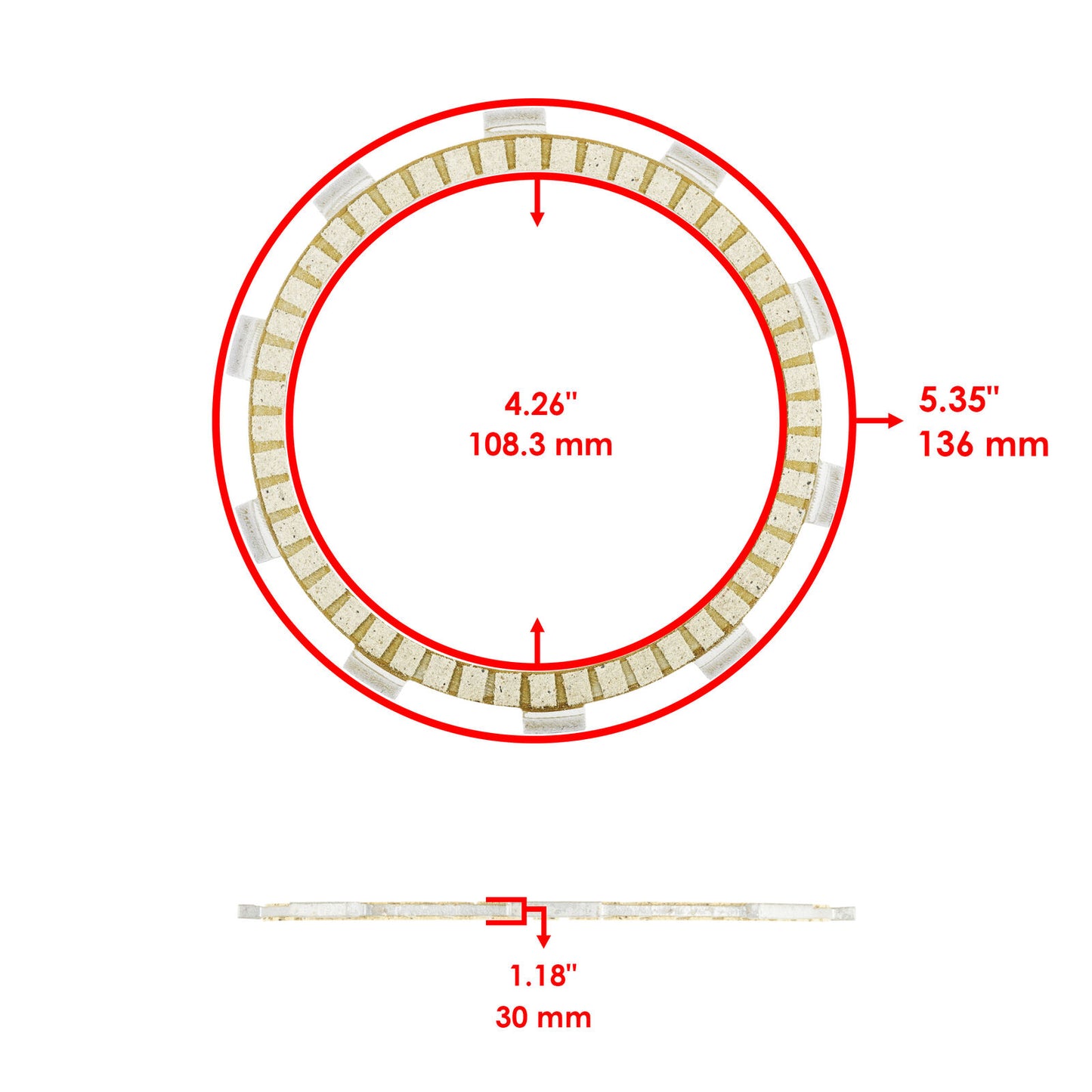 Clutch Friction Steel Plates Kit for Honda TRX350TE Rancher 350 2x4 ES 2000-2006