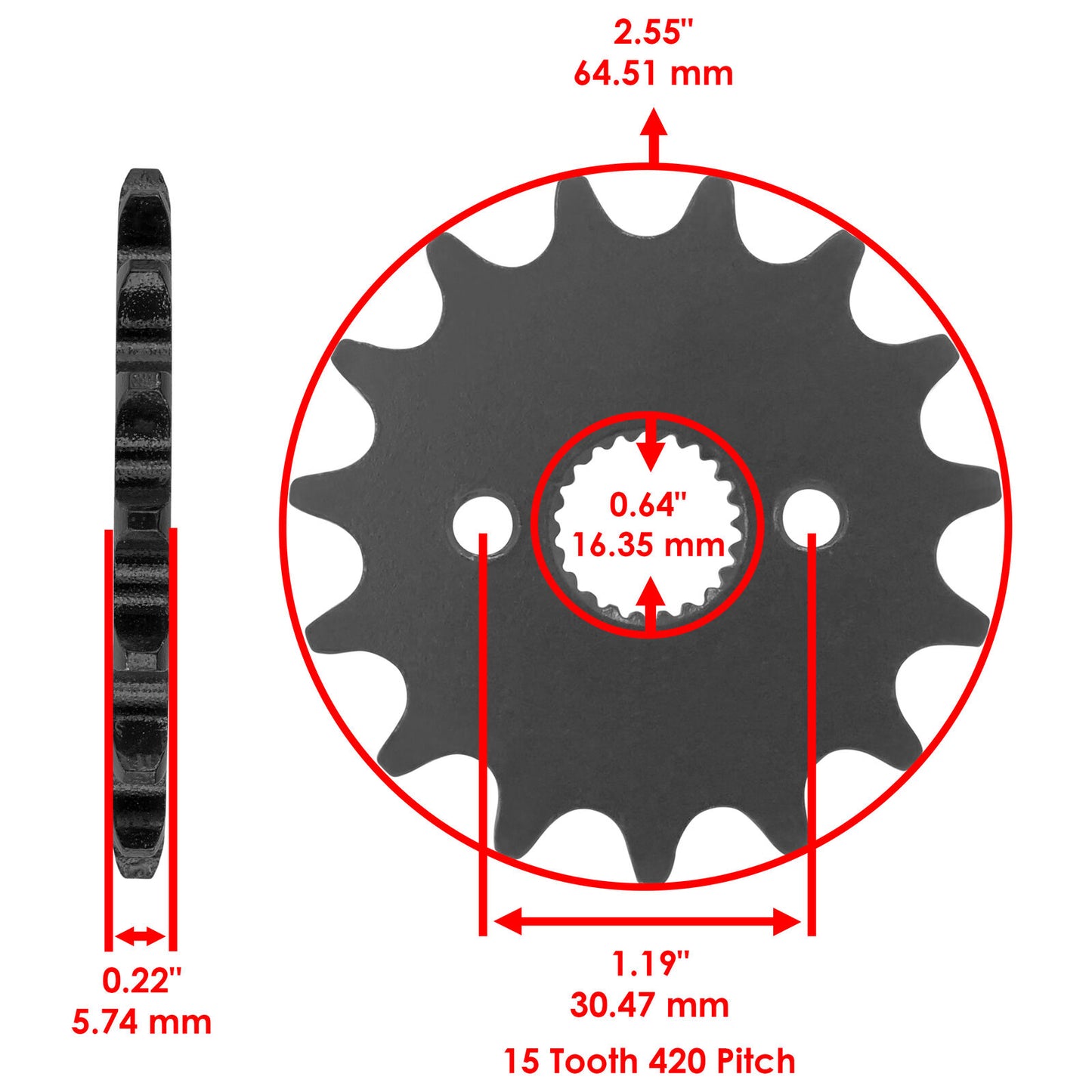 Front Drive Chain Sprocket For Honda CRF70 2004-2012 23800-GCF-A20 23800-GC4-600