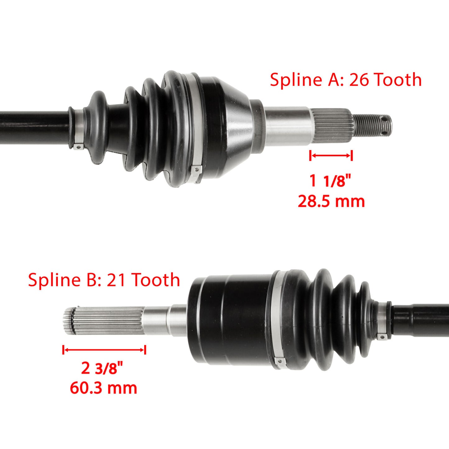 Front Left and Right CV Joint Axle for Can-Am Outlander 650 4x4 XMR 2013 - 2018