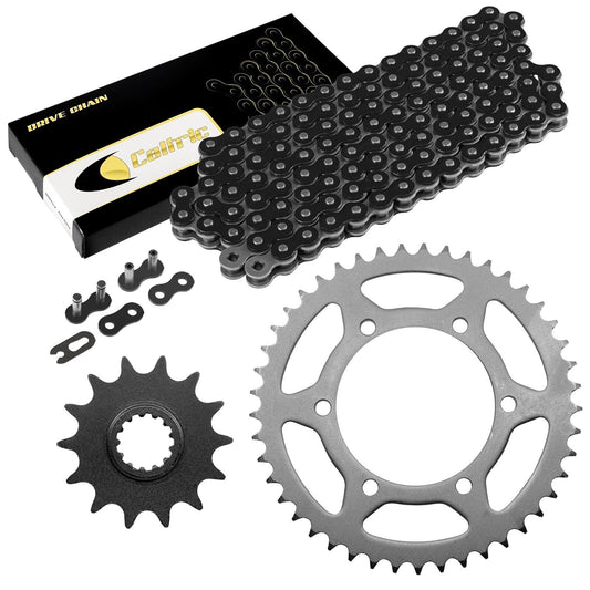 Black Drive Chain And Sprocket Kit for Kawasaki Ninja 250R EX250J 2008-2012