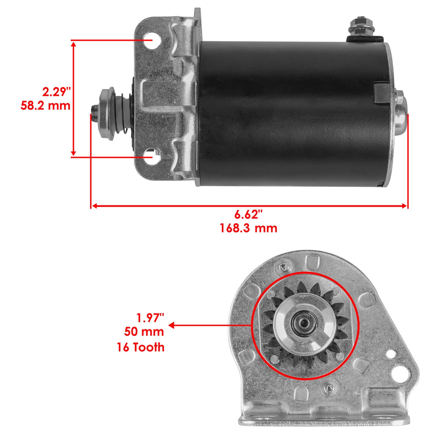 Caltric Starter For Cub Cadet Briggs & Stratton Motor BS-497595 497595 497594