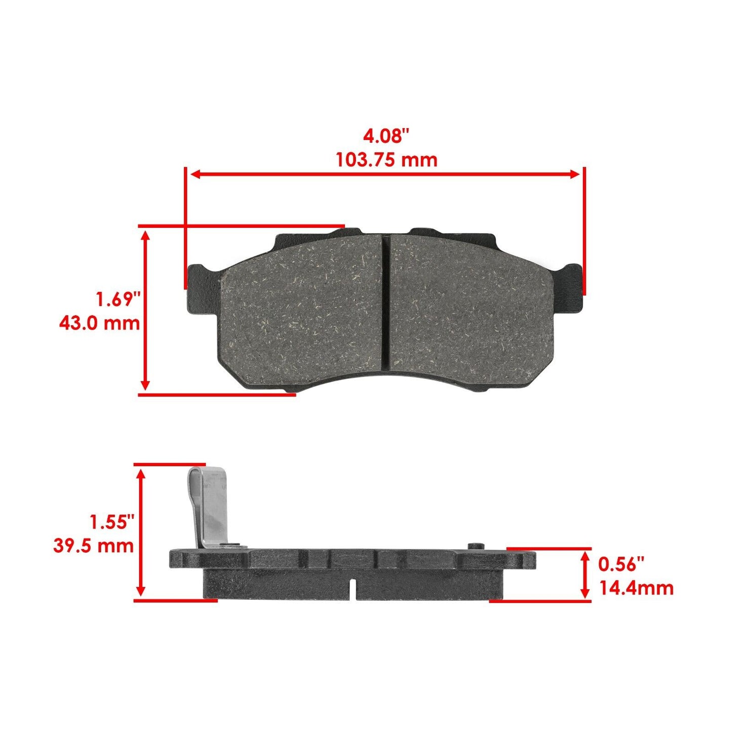 06451-HL3-A00 06452-HL3-A00 Front Brake Pads For Honda Pioneer Left/Right