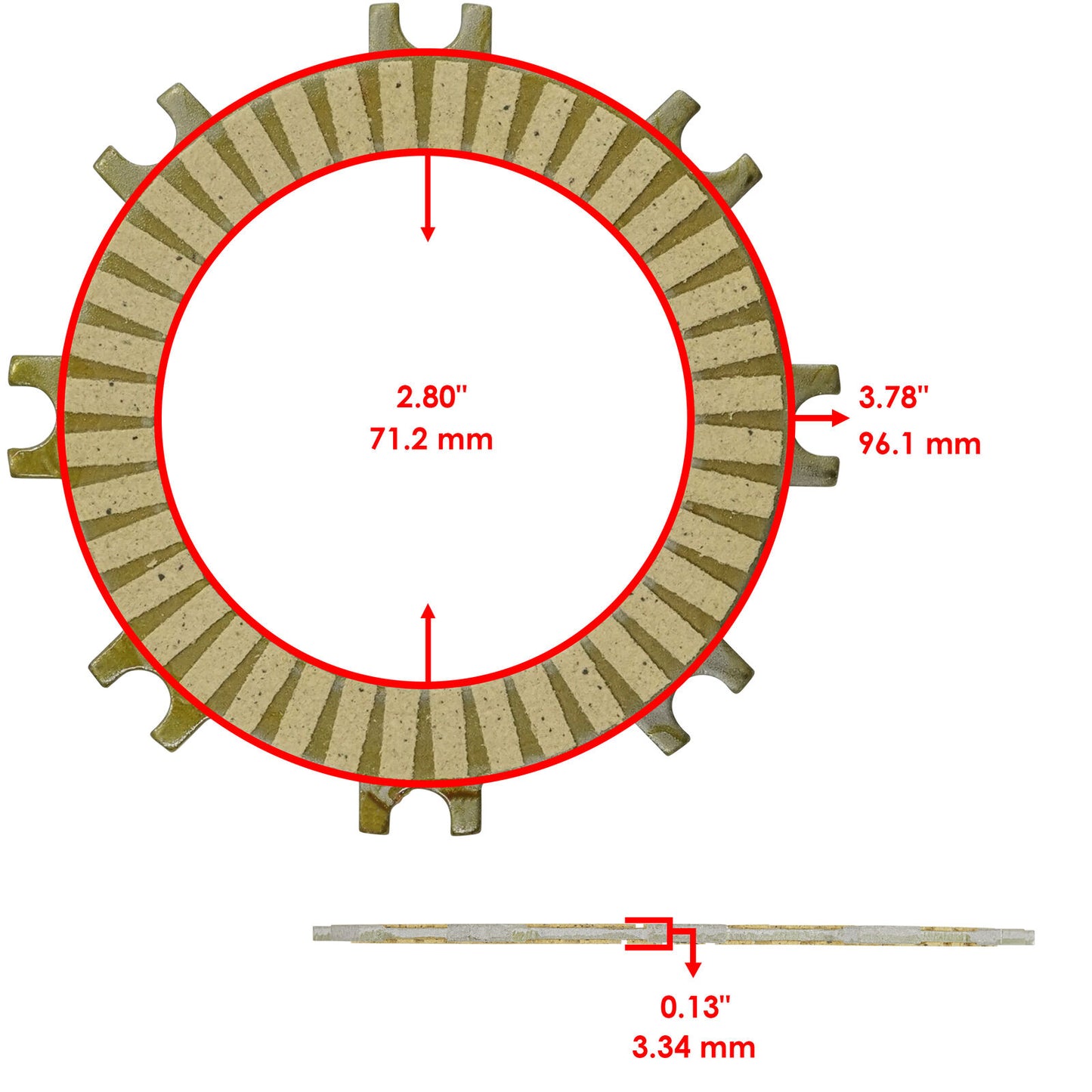 Clutch Friction Plate for Honda CT70 Trail ATC70 XR70R Z50R XR50R CRF50F CRF70F