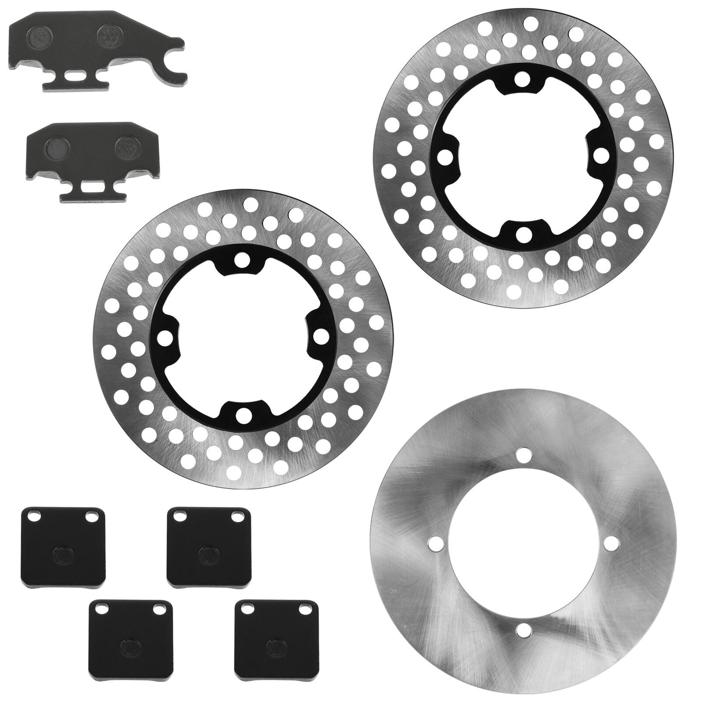 Front / Rear Brake Disc Rotor and Pads For Yamaha Grizzly 400 YFM400F 2007-2008