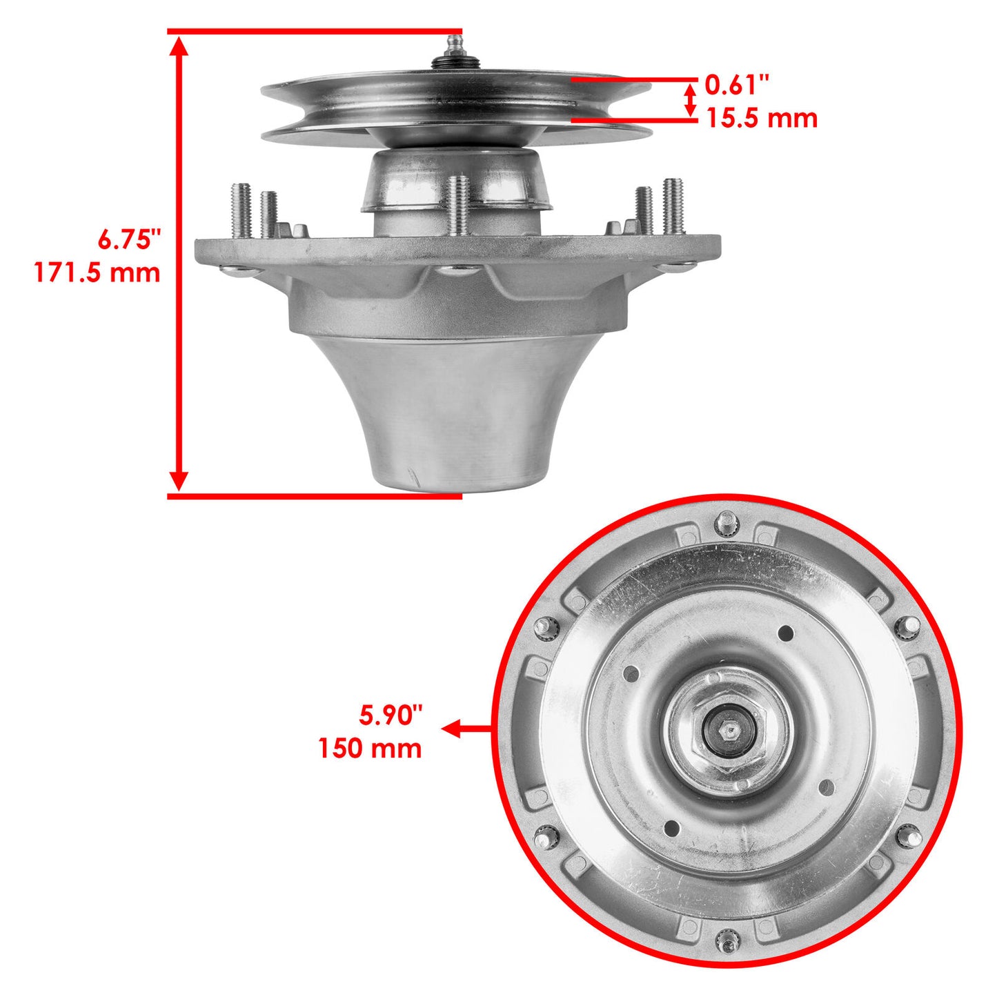 Spindle Assembly for John Deere F620 F680 F687 with 60" Deck TCA13807