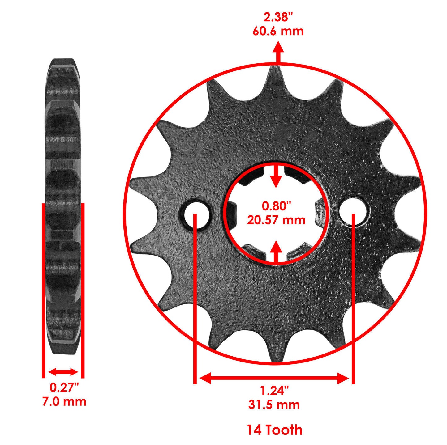 0453457 0453458 Front Drive Chain Sprocket For Polaris Phoenix 200 2007-2025