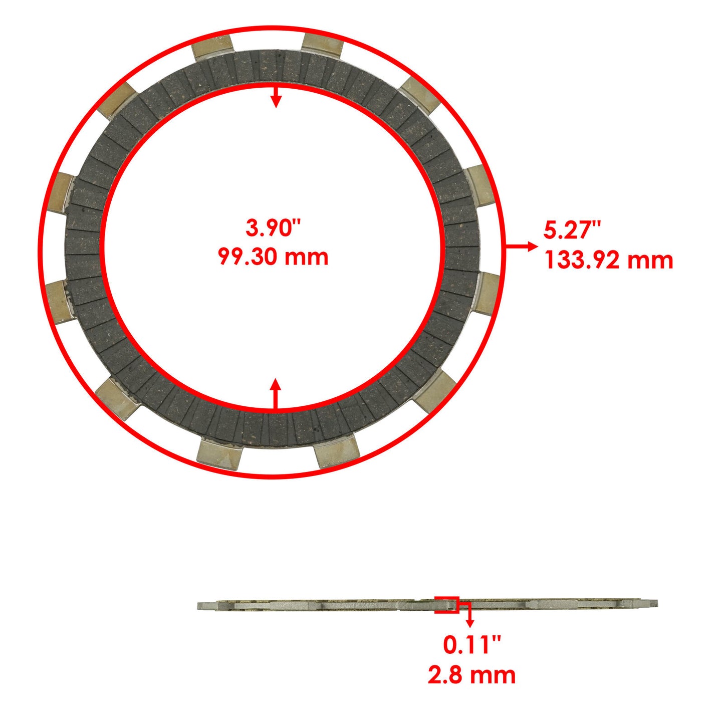 Clutch Plates Kit for Kawasaki KLX250S KLX250SF / KLX300 KLX300R KLX300SM 09-23