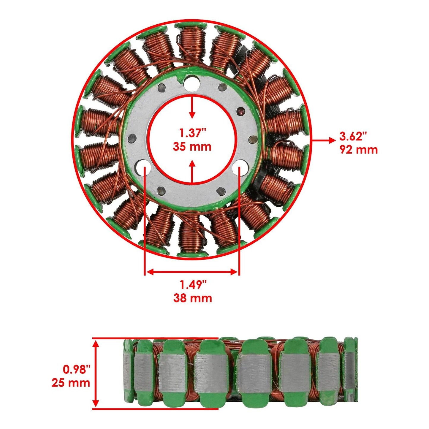 Stator & Gasket for Honda TRX300 Fourtrax 300 1988-1995 **18 Pol**