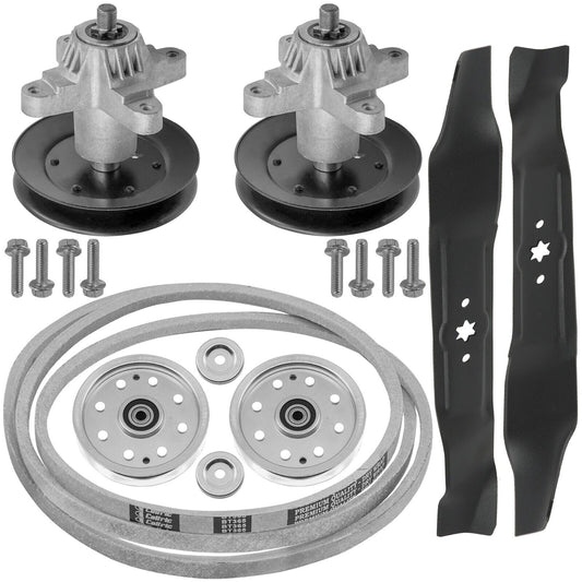 42" Deck Spindle Idler Pulley Blade Belt Kit for MTD LT542H LT-542H 2005 2006