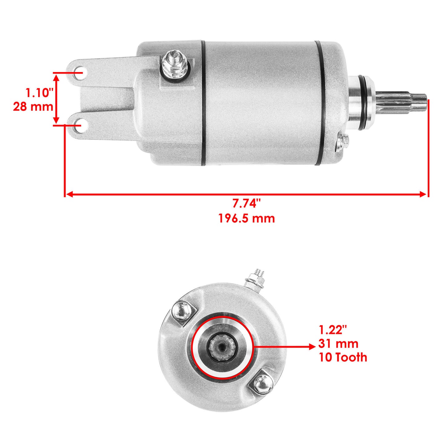 Starter & Relay Solenoid for Honda TRX500 Fourtrax Foreman Rubicon 2001-2014