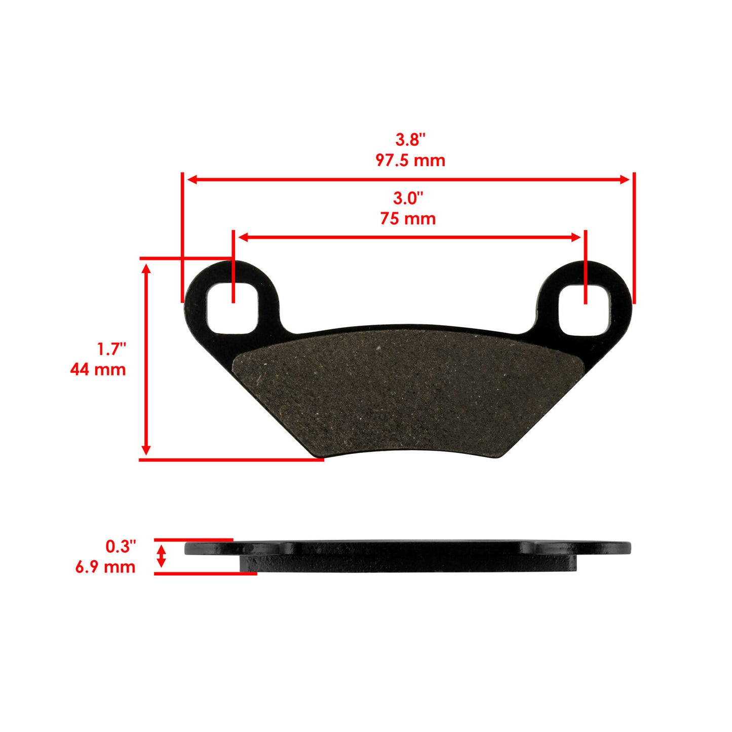 Front and Rear Brake Pads for Polaris Sportsman 450 HO EFI 2016 2017 2018-2020