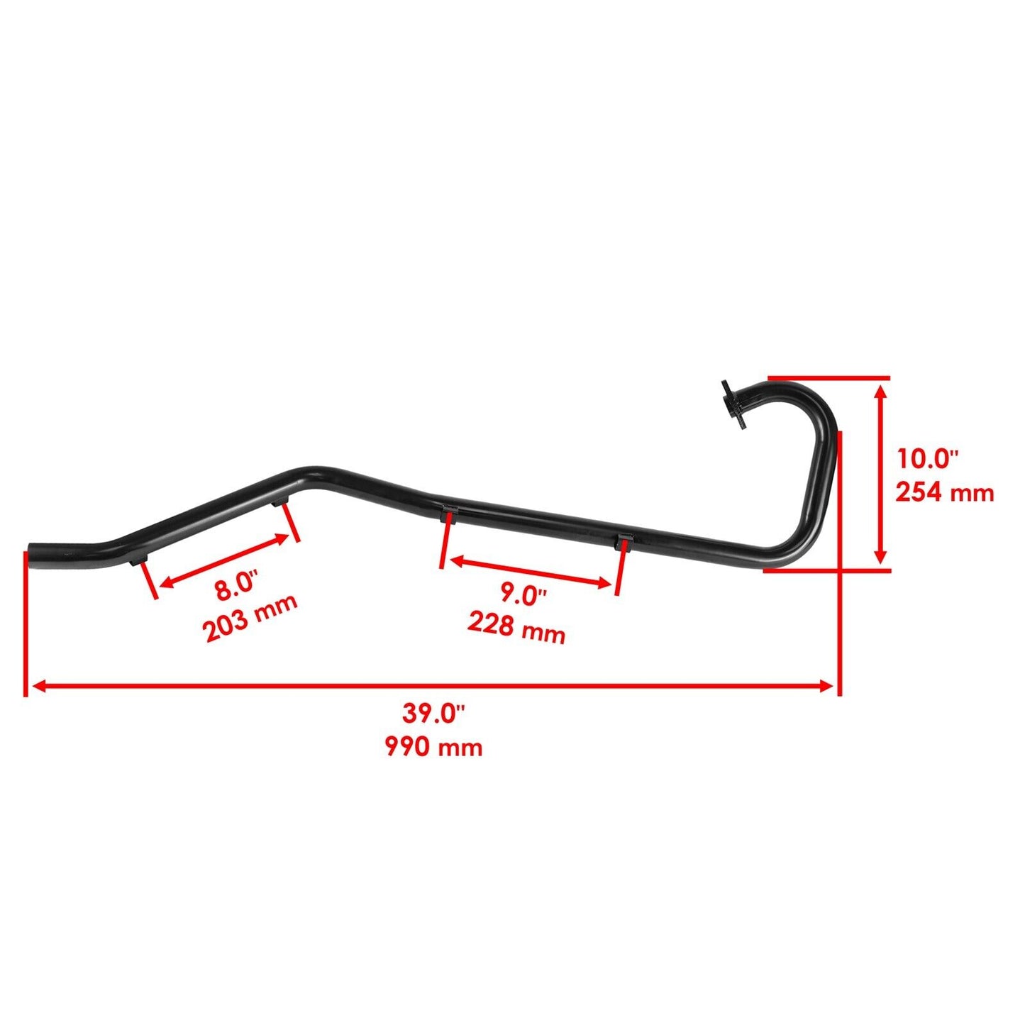 Caltric Exhaust Pipe For Kawasaki Brute Force 750 KVF750 4x4 2005-2011 180880379