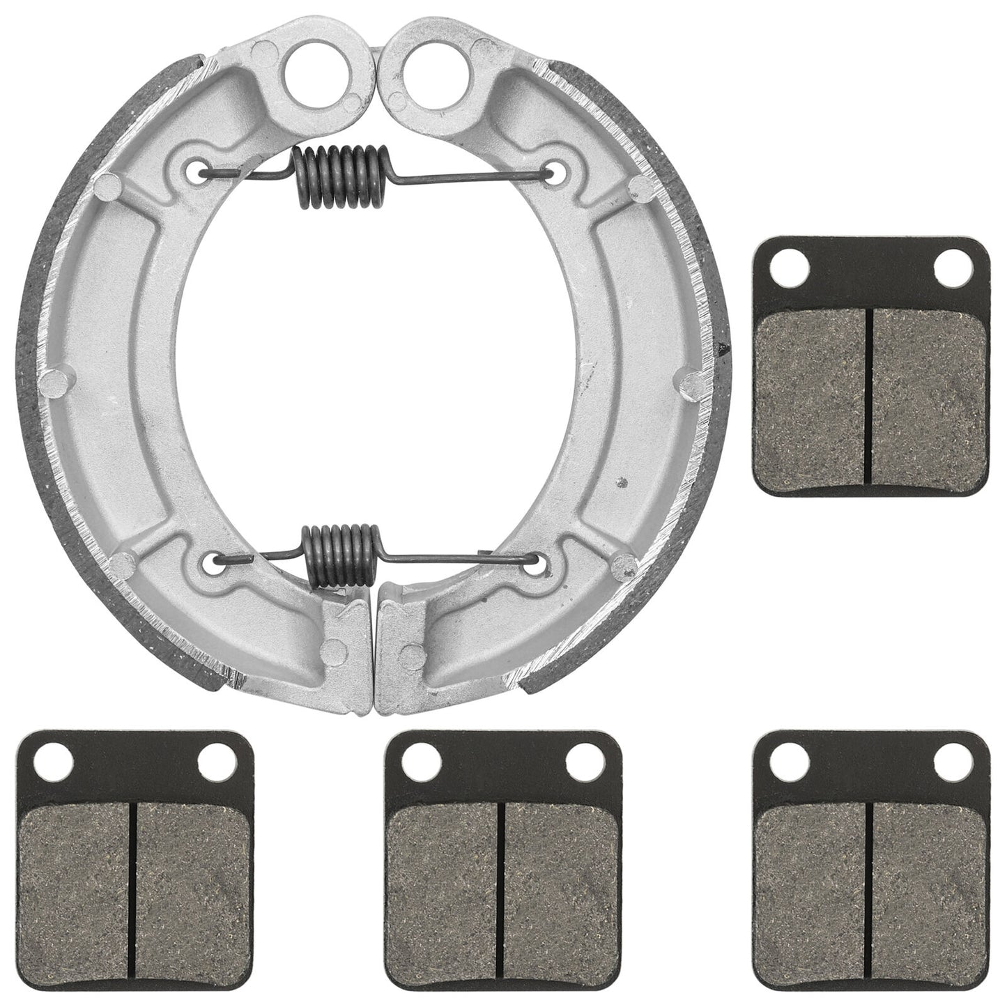 for Yamaha Grizzly 350 YFM350 4WD 2007-2014 Front Pads Rear Brake Shoes