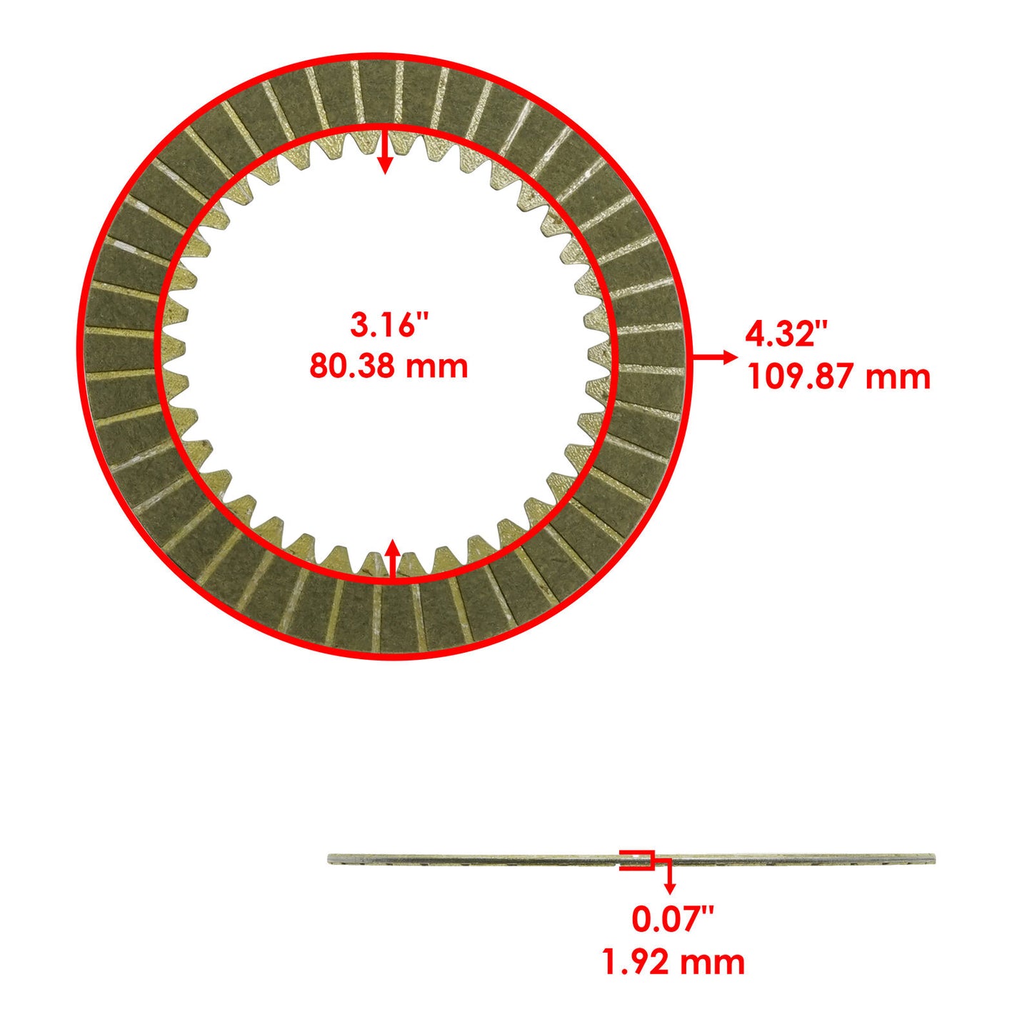 Clutch Friction Plates Kit for Honda Pioneer 700 SXS700 M2 M4 M2D M4D 2014-2023