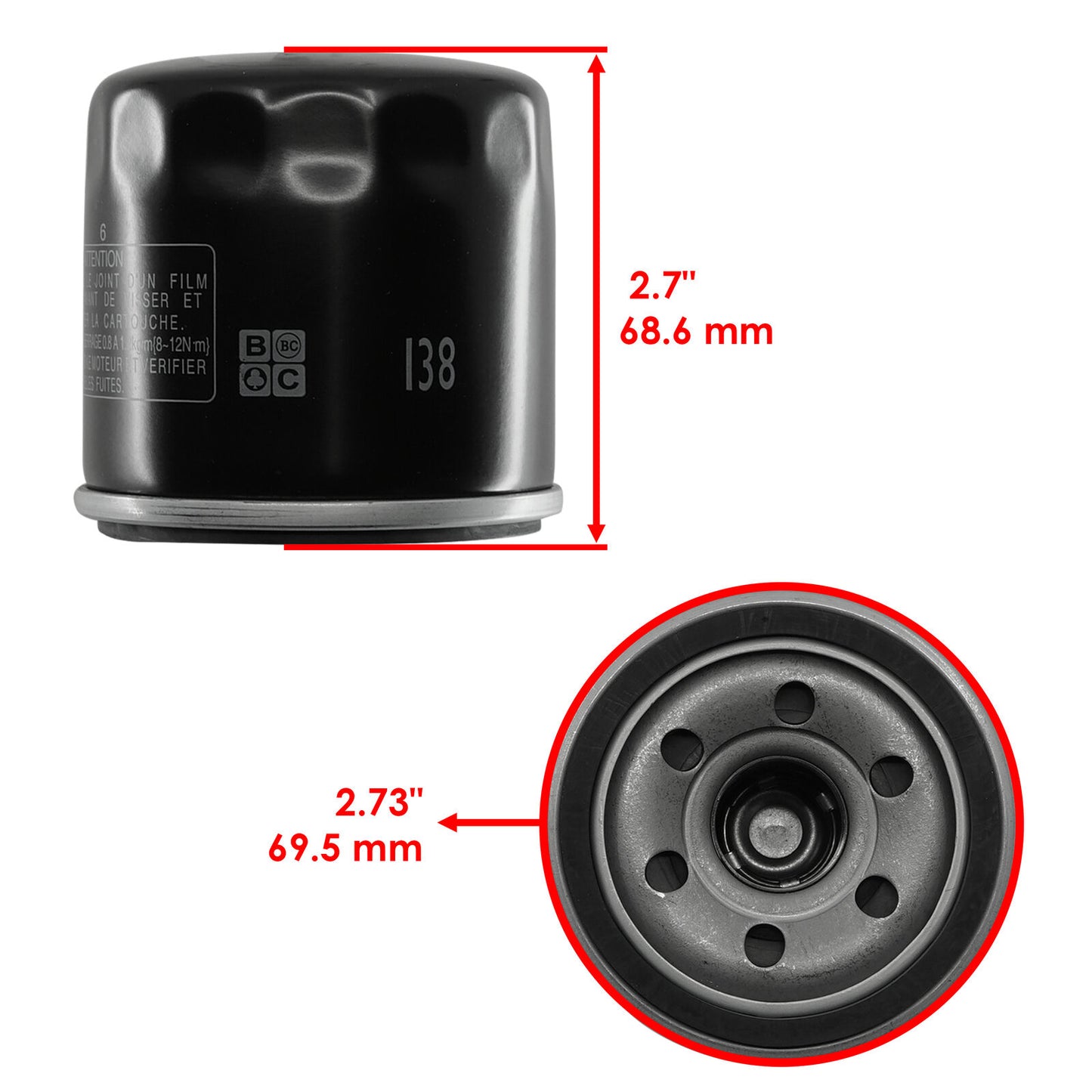 Caltric Air & Oil Filters For Suzuki GSXR750/GSXR1100 1988-1992 13780-17C00