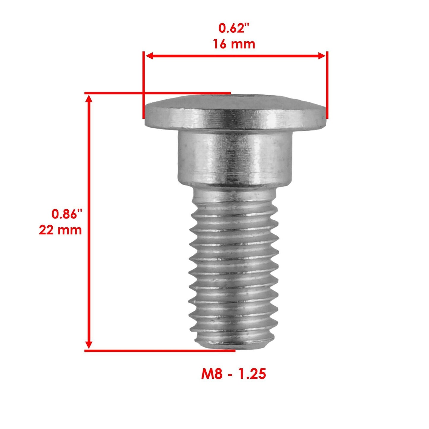 4x Disc Brake Bolts Front/Rear for Yamaha YXZ1000R 2016-2017 SxS M8 -1.25