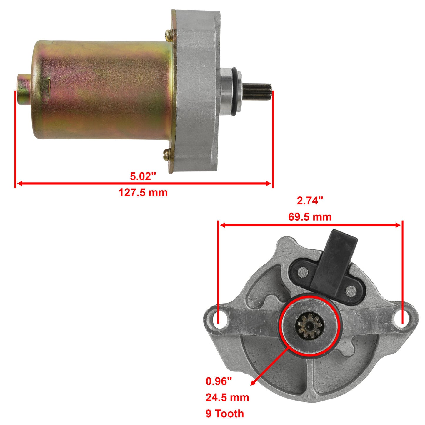 Starter Motor for Yamaha Raptor 90 YFM90R 2009 2010 2011 2012 2013