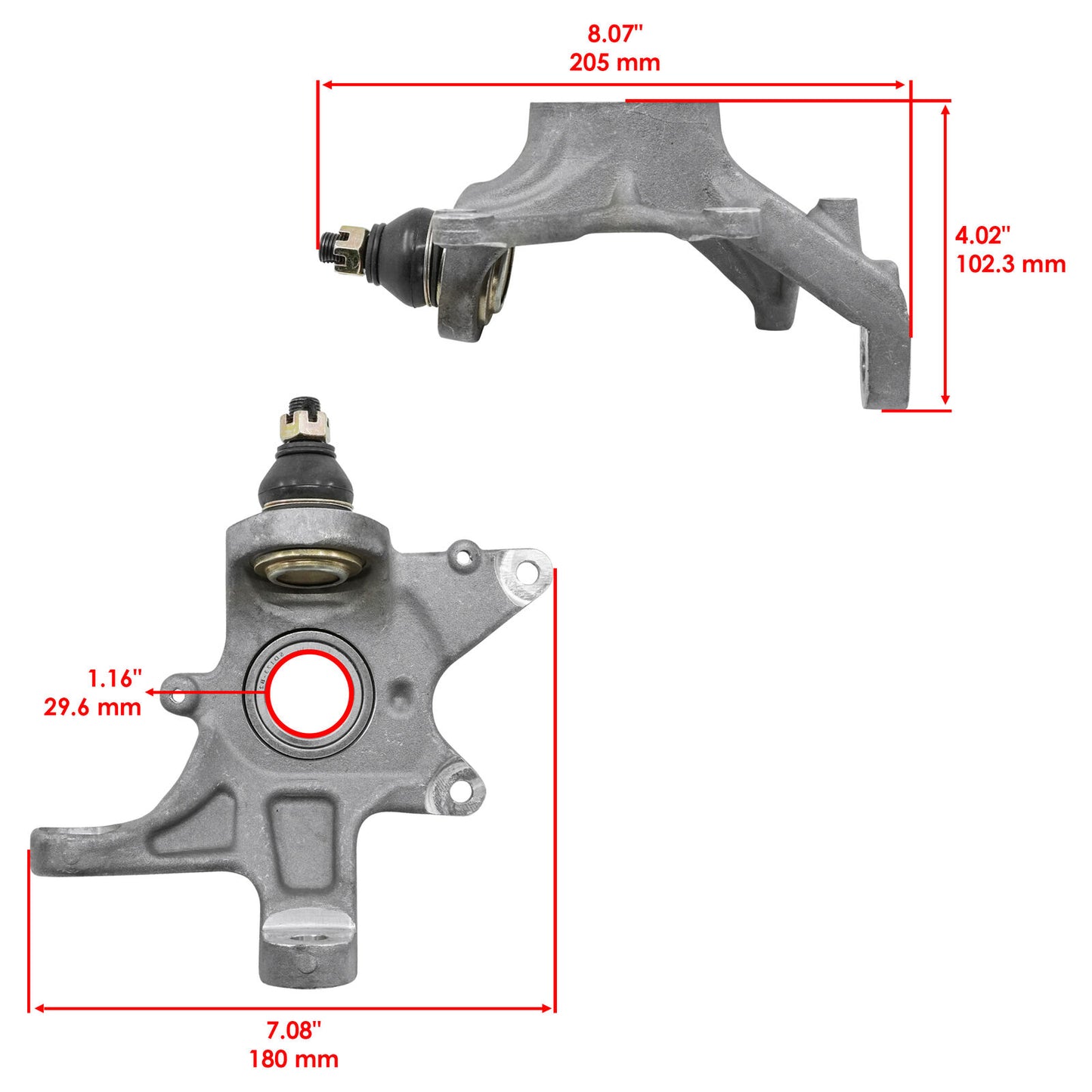 Caltric 2BG-F3502-11-00 1HP-F3502-00-00 Knuckle Assembly For Yamaha Front Right