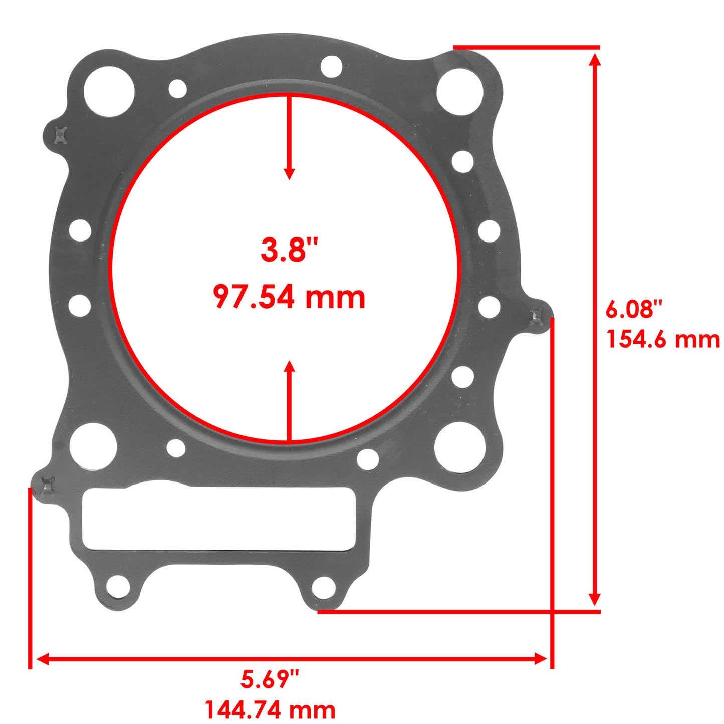 Cylinder Head Gasket fits Honda TRX450ER Electric Start 2006 2007 2008 - 2014