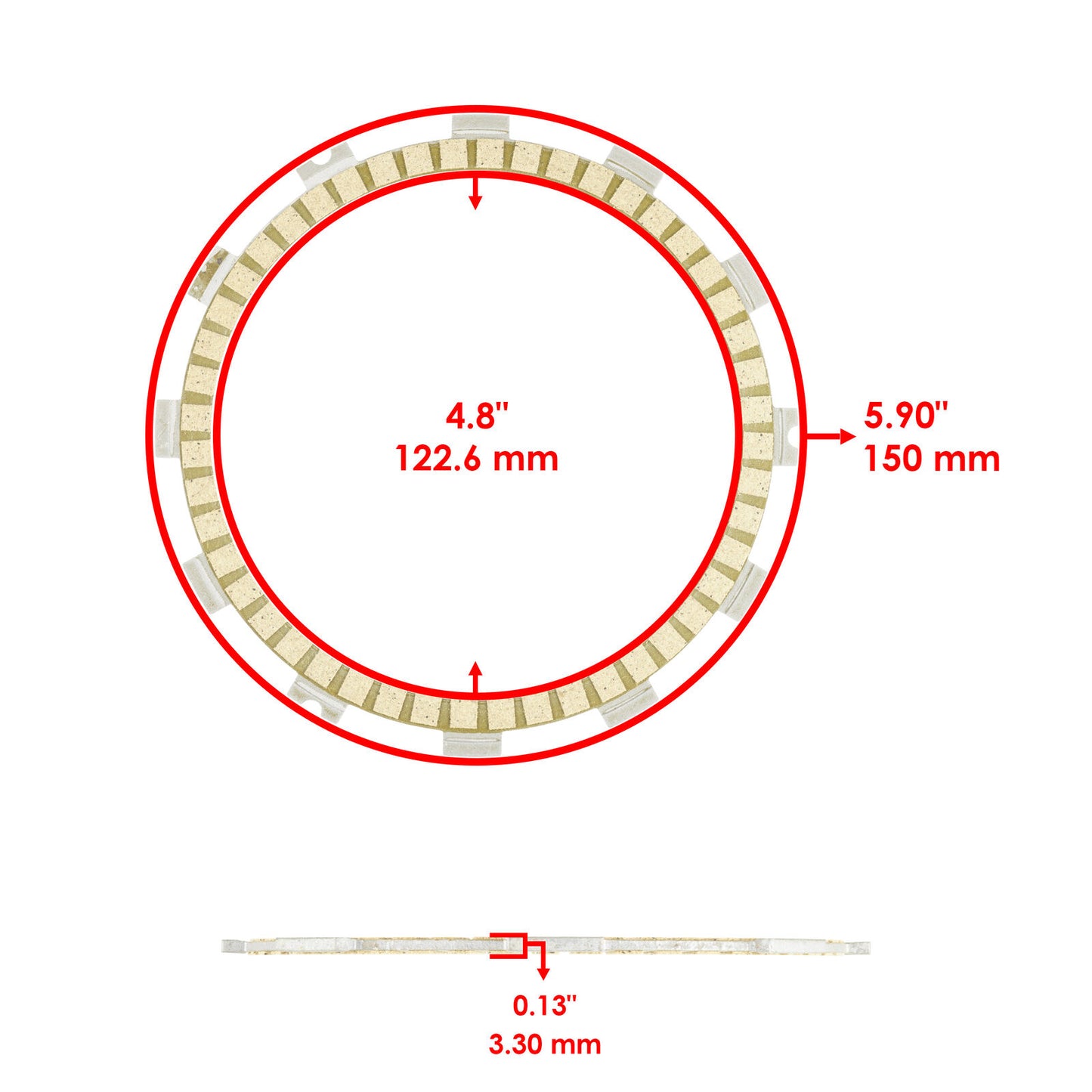 Clutch Friction Steel Plates Kit for Kawasaki KFX400 KSF400-A KSF400A 2003-2006