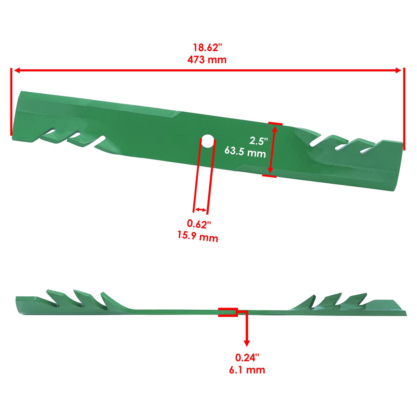 038-0003-00 Blades For Bad Boy Outlaw 2010-2017 / Outlaw XP 2012-2018  54" Gator