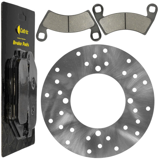 Rear Brake Disc Rotor w/ Pads for Polaris Ranger 800 6X6 2010 2011 2012 - 2017