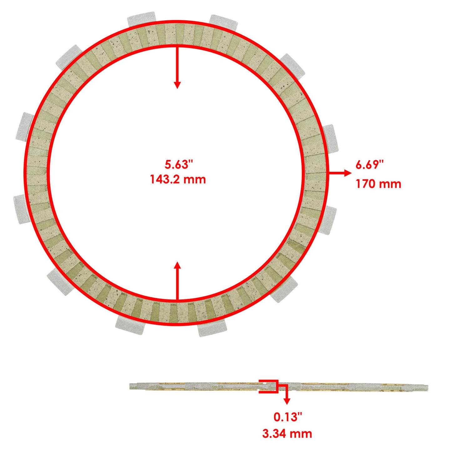 Clutch Friction Plates kit for Kawasaki Vulcan 1600 Nomad VN1600-D 2005 - 2008