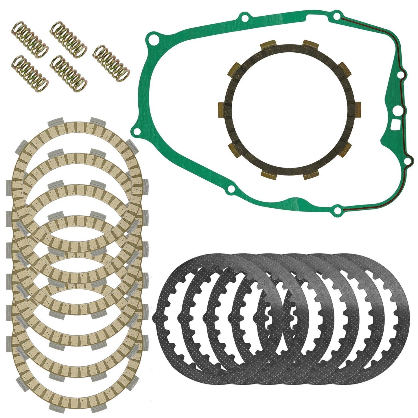 For Yamaha Blaster 200 YFS200 1988-2006 Clutch Friction Steel Plates Spring Kit