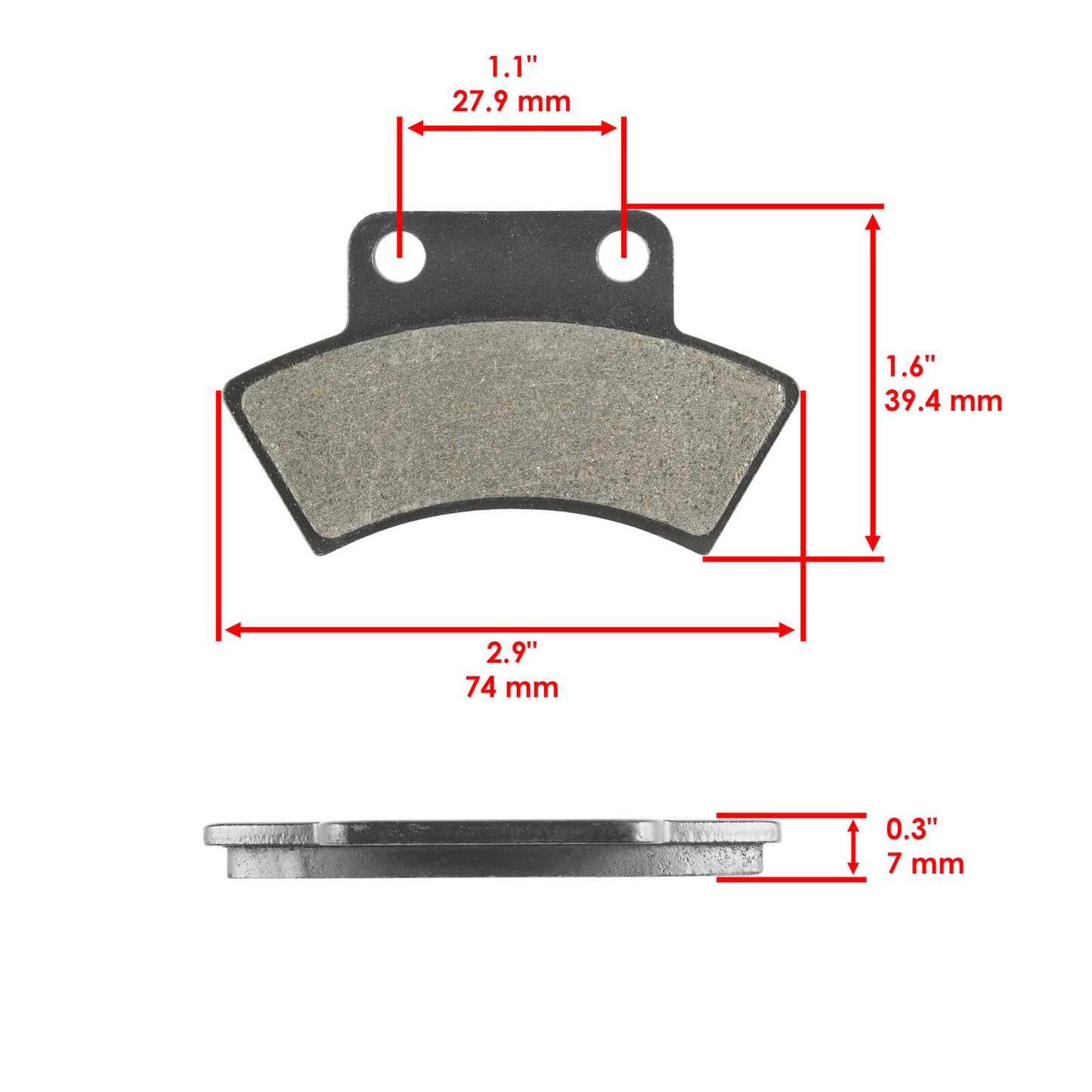 Front Rear Brake Pads for Polaris Big Boss 500 6X6 1998 1999 2000