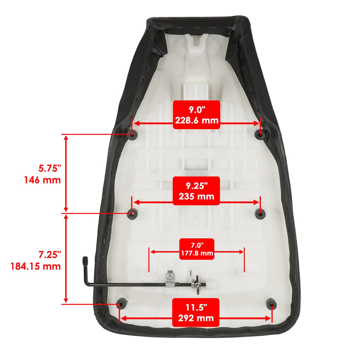 Complete Seat Black for Honda TRX350FE TRX350FM Rancher 350 4x4 ES S 2000 - 2003