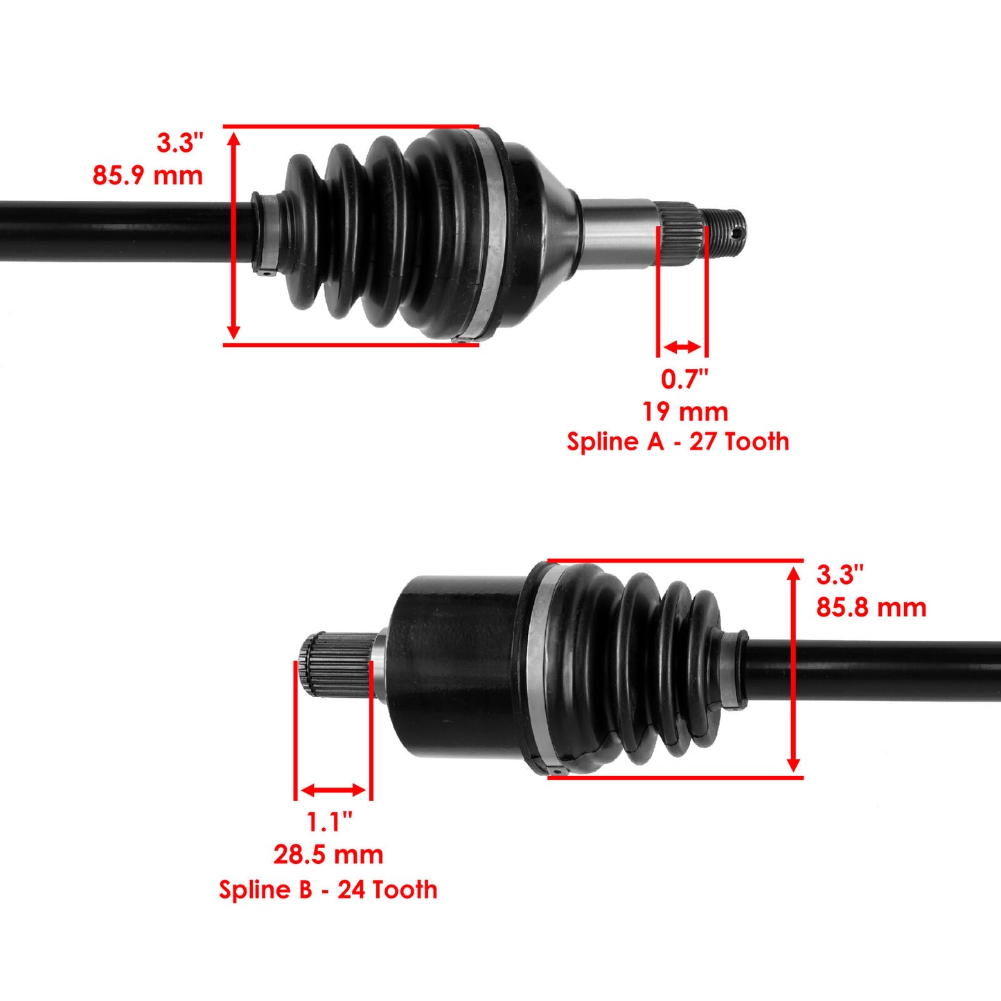 Rear Left or Right CV Joint Axle fits Arctic Cat 2502-349 1502-955