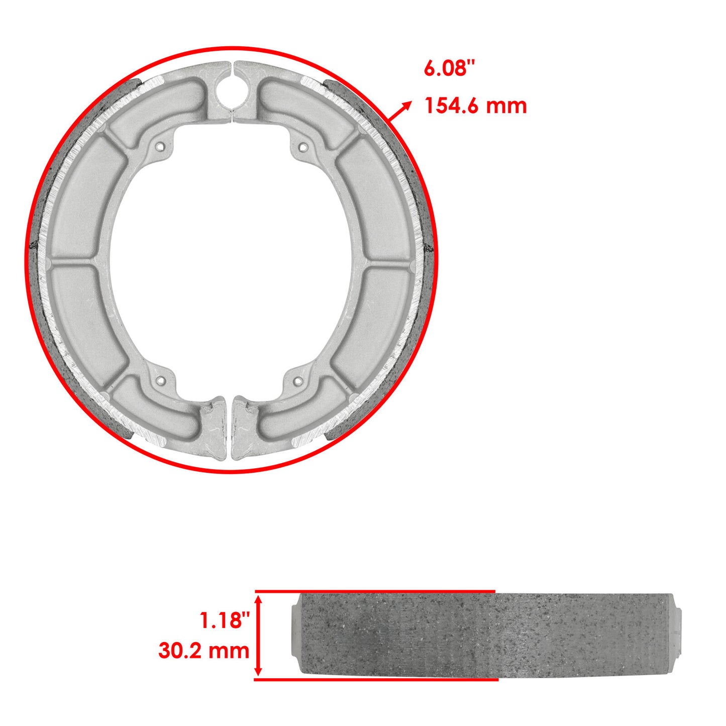 Brake Shoe for Kawasaki 250 KLF250 Bayou 2003-2011 Rear Brake Shoes Atv