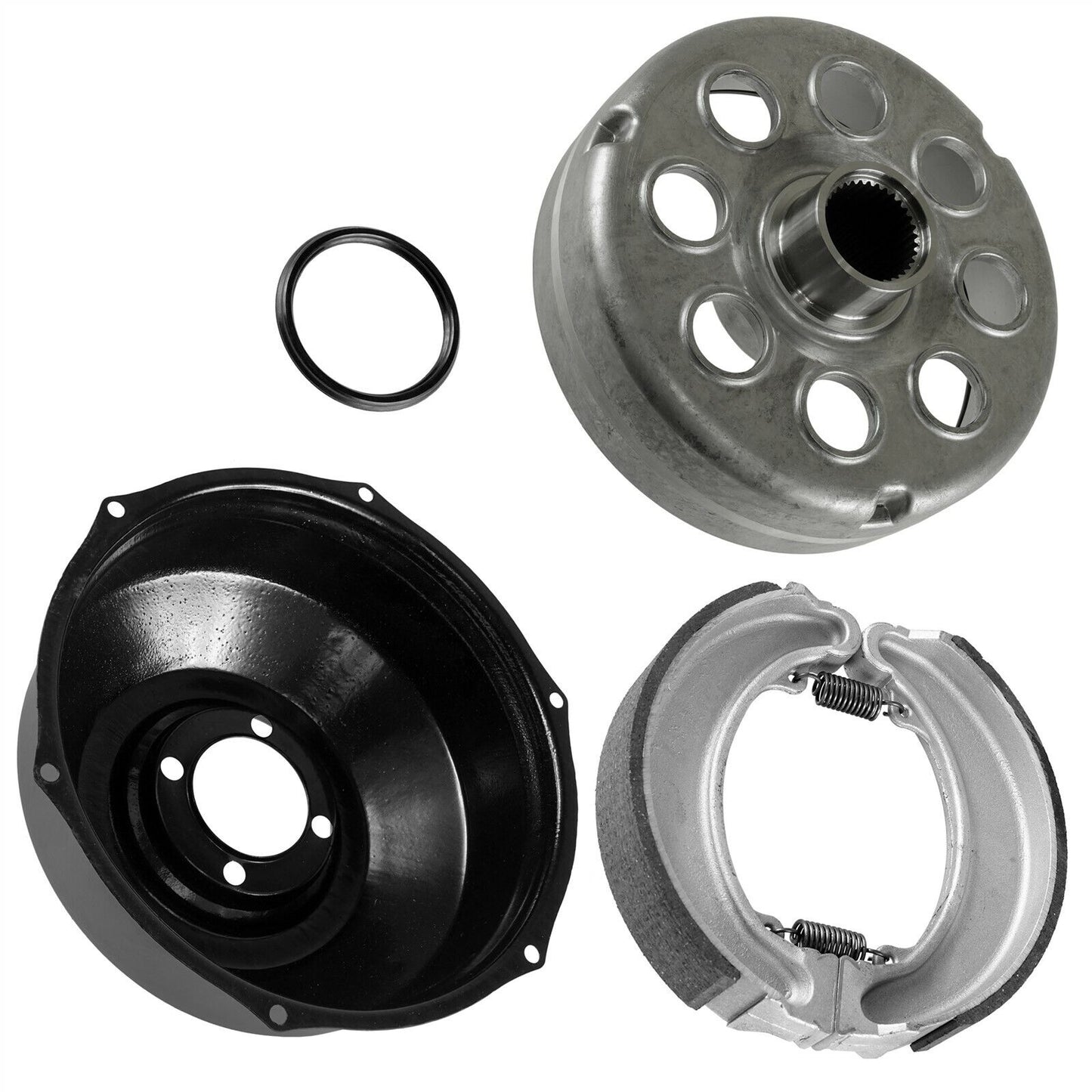 Rear Brake Drum for Honda TRX300FW FourTrax 300 4X4 1988-1996 w/Cover Brake Shoe