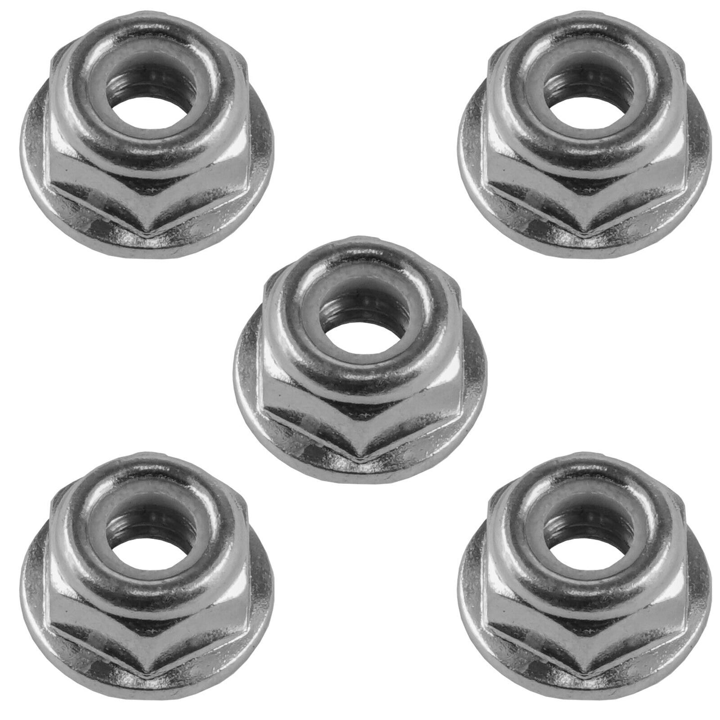 5x Flanged Nylok Nut For Polaris 7542153 1/4-20