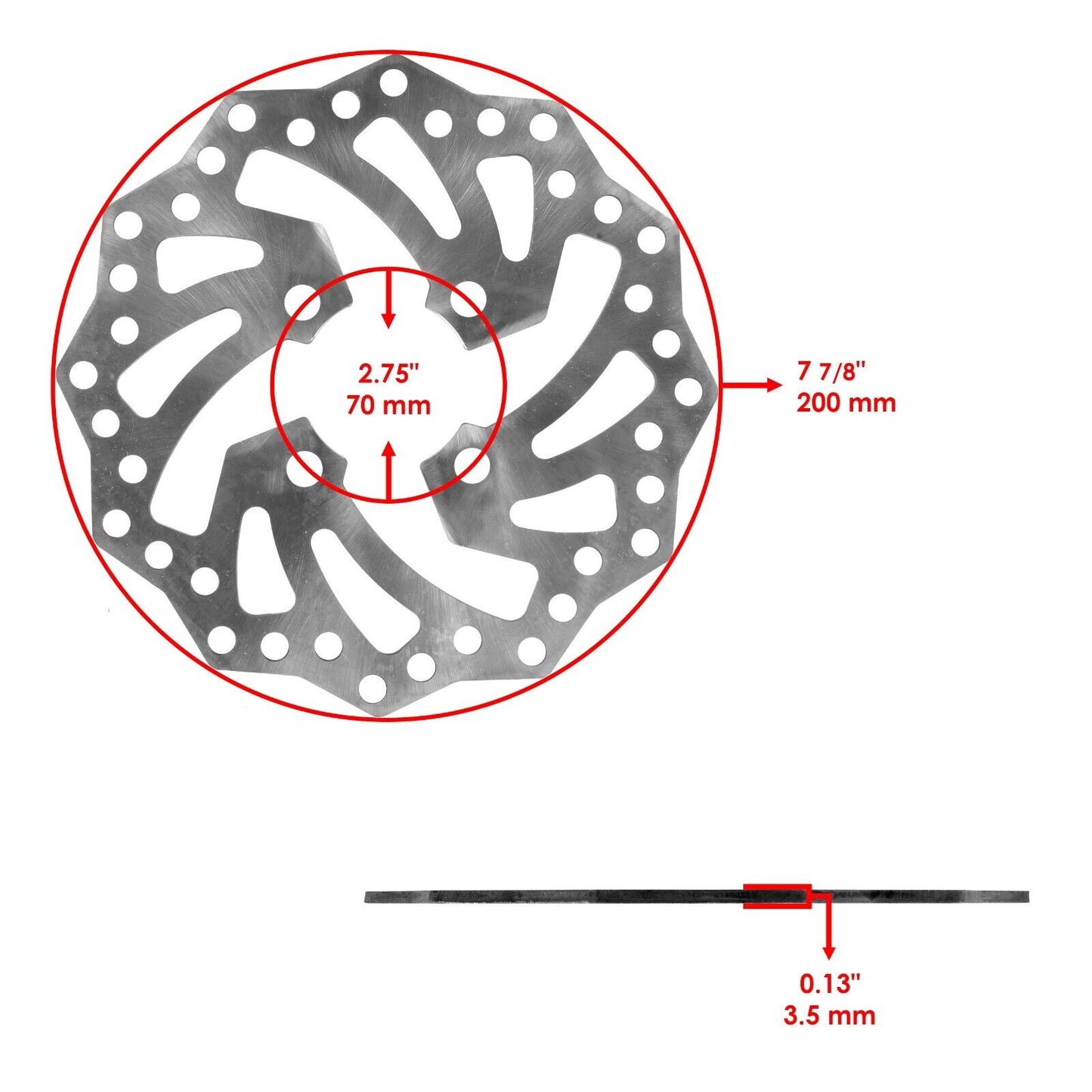 Rear Brake Disc Rotor fits Yamaha YFZ450R / YFZ450RSE Special Edition 2009-2024