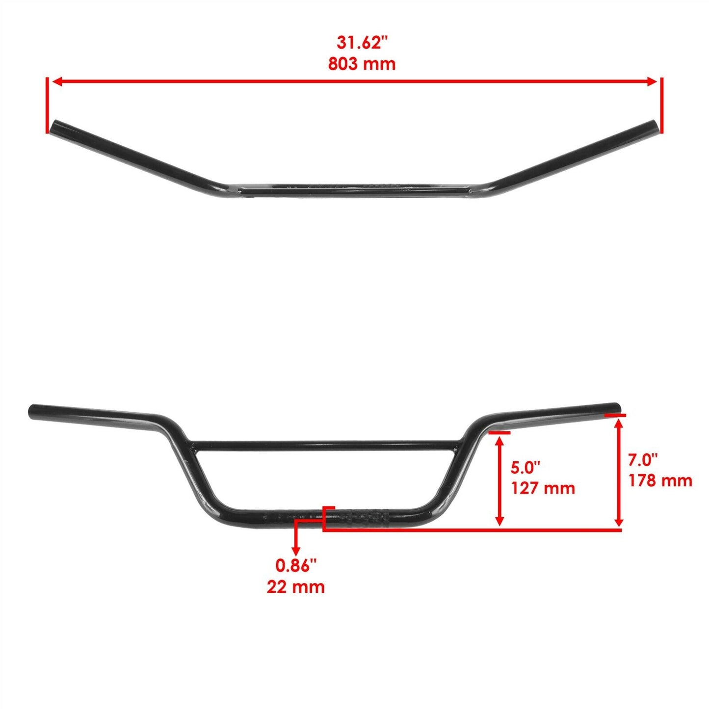 7/8" Handlebar For Yamaha Banshee 350 YFZ350T 1987-2001