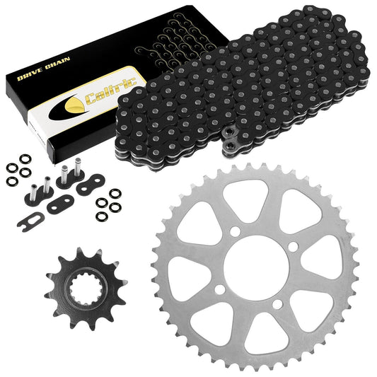 Black O-Ring Drive Chain And Sprockets Kit for Kawasaki KSF250A Mojave 87-04