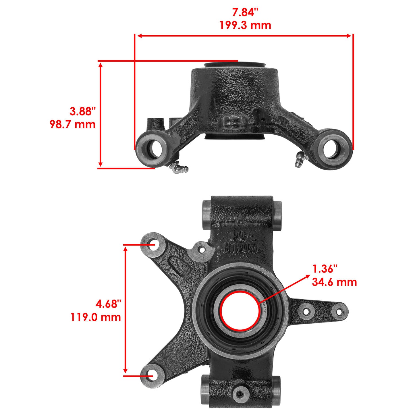 1XD-F530F-21-00 Rear Left Wheel Knuckle For Yamaha Viking 700 YXM700 2014-2021