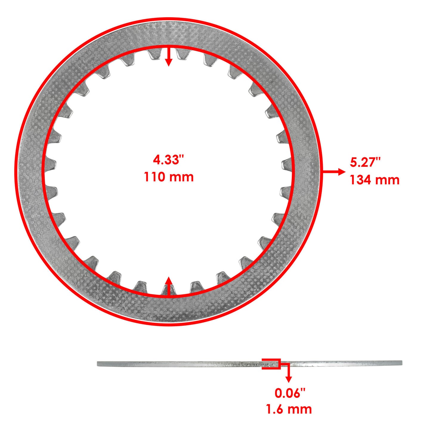 Clutch Friction Steel Plates Kit for Yamaha Big Bear 350 YFM350FW 4X4 1987-1996