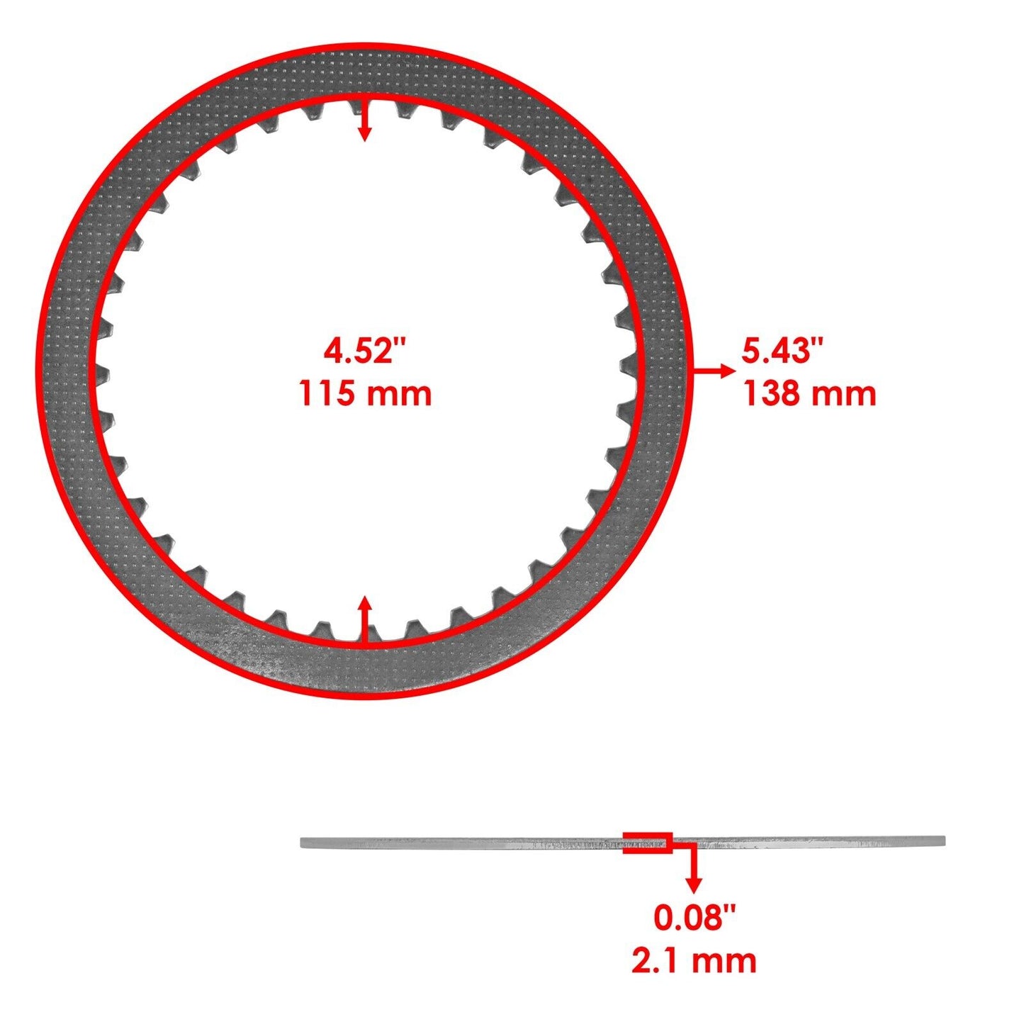 6x Clutch Plates for Suzuki GS550E GS550L GS550ES 1983-85 1986 / GS650E 1981-82