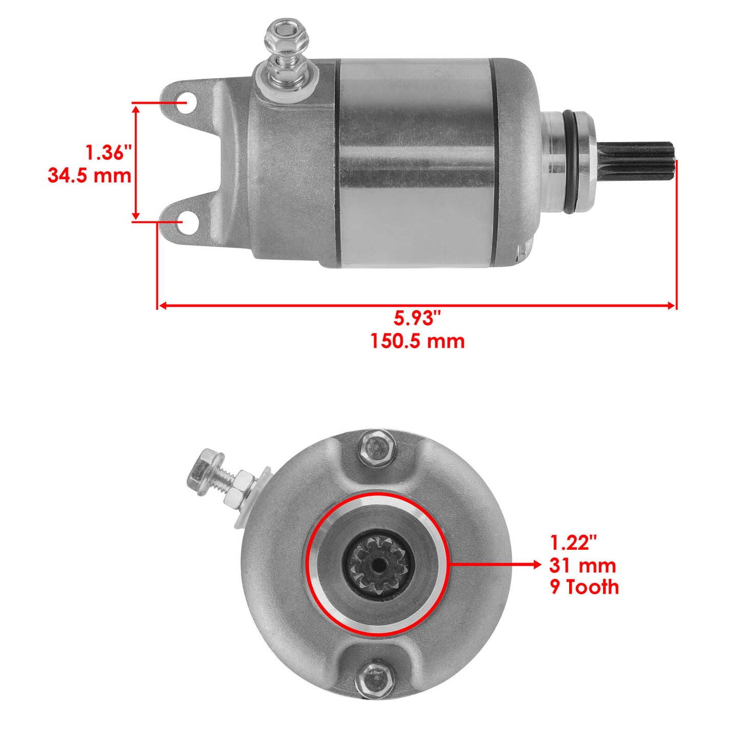 Starter And Relay Solenoid for KTM 250 Xc-F Xcf 2007-2012 / 250 Sx-F Sxf 2012