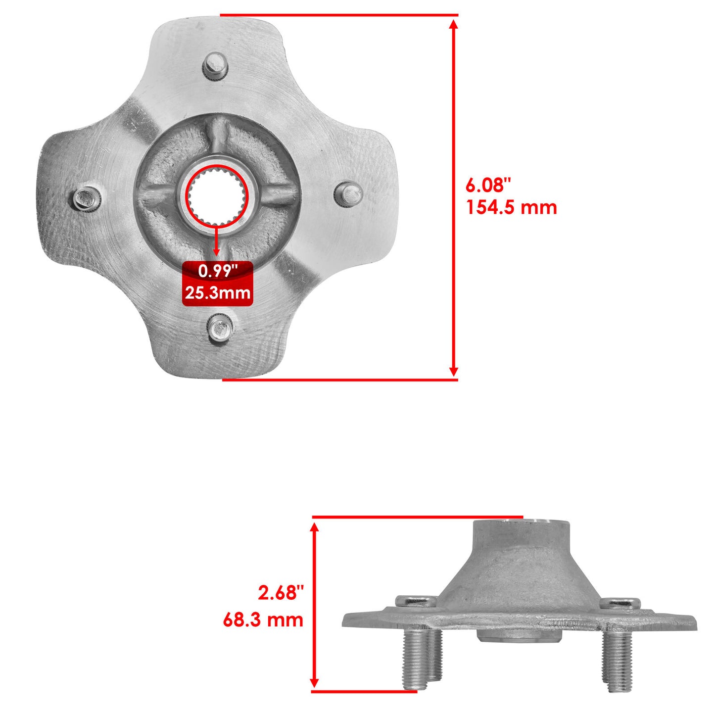 Rear Axle Wheel Hub For Honda  Rancher 420 TRX420FM 4X4 2007-2013