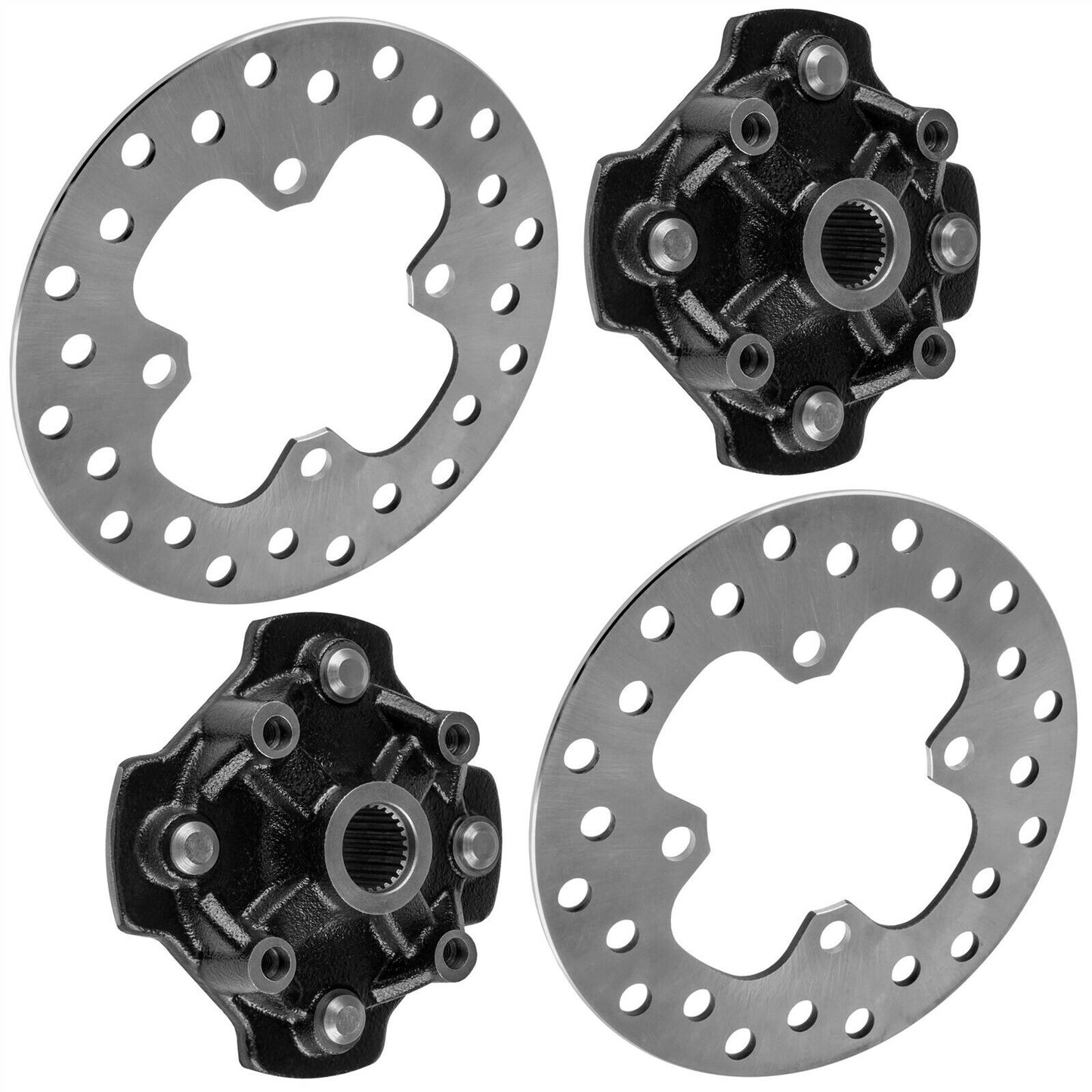 Front L & R Wheel Hub w/ Brake Discs For Honda Rancher 420 TRX420TM1 2020-2022