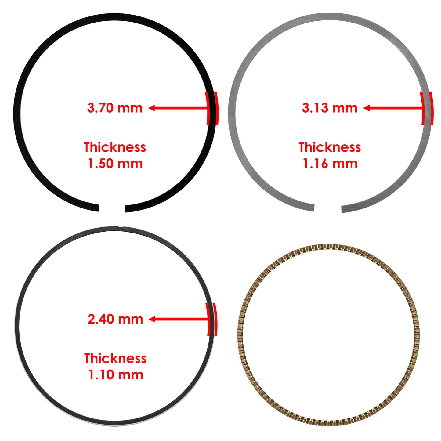 Caltric Piston Rings For Polaris Ranger 500/Sportsman 500 1996-2014