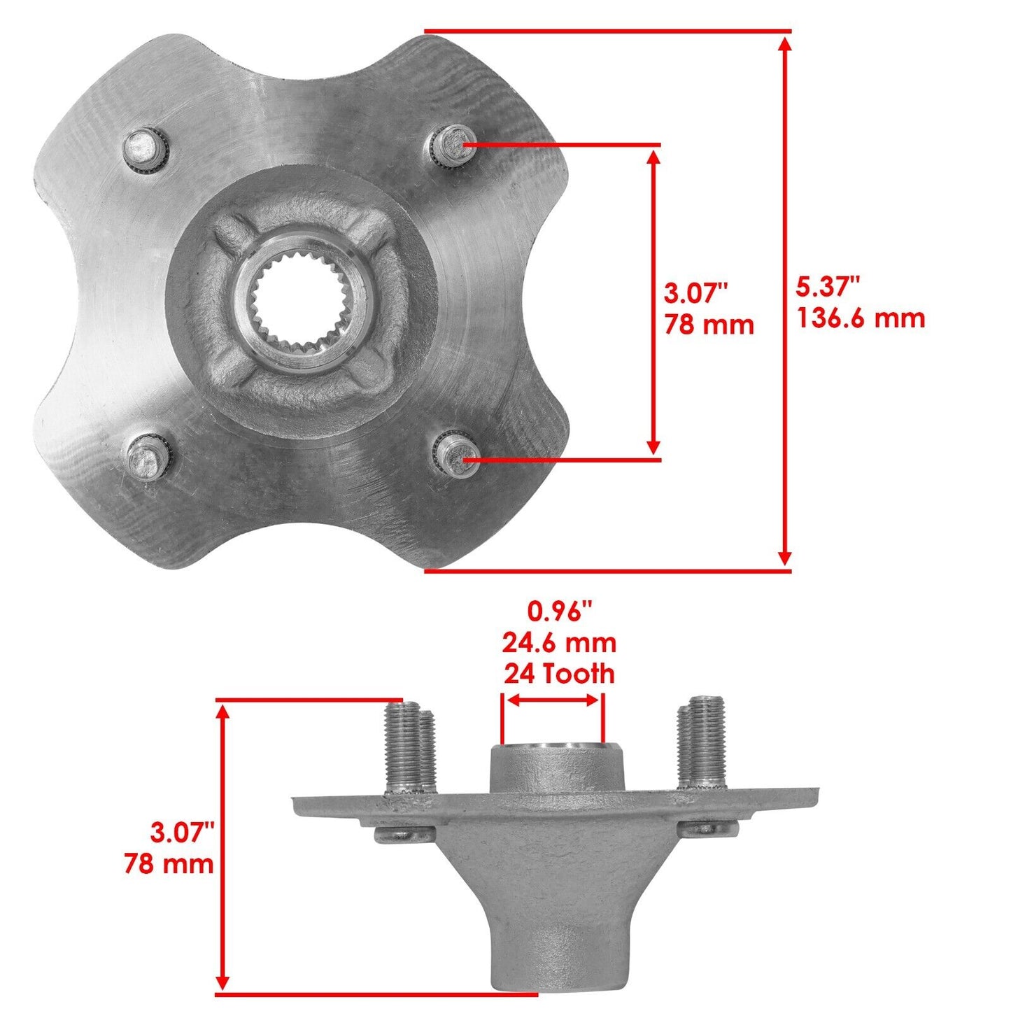 Rear Differential Axle Shaft Wheel Hub For Honda TRX300FW Fourtrax 300 4X4 92-00