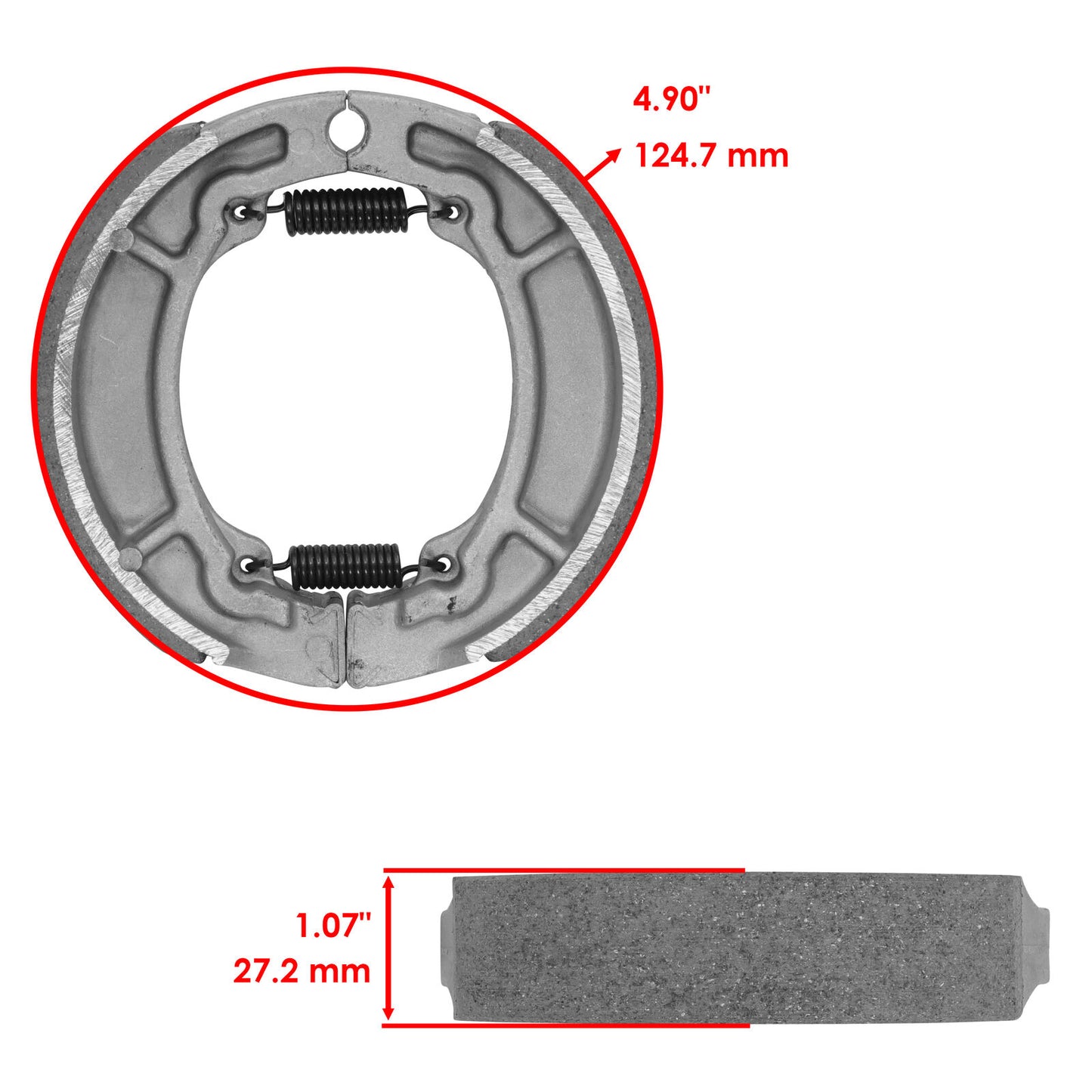 for Yamaha TT350 Acier TT 350 1986 1987 1988 1989 1990-1993 Rear Brake Shoes