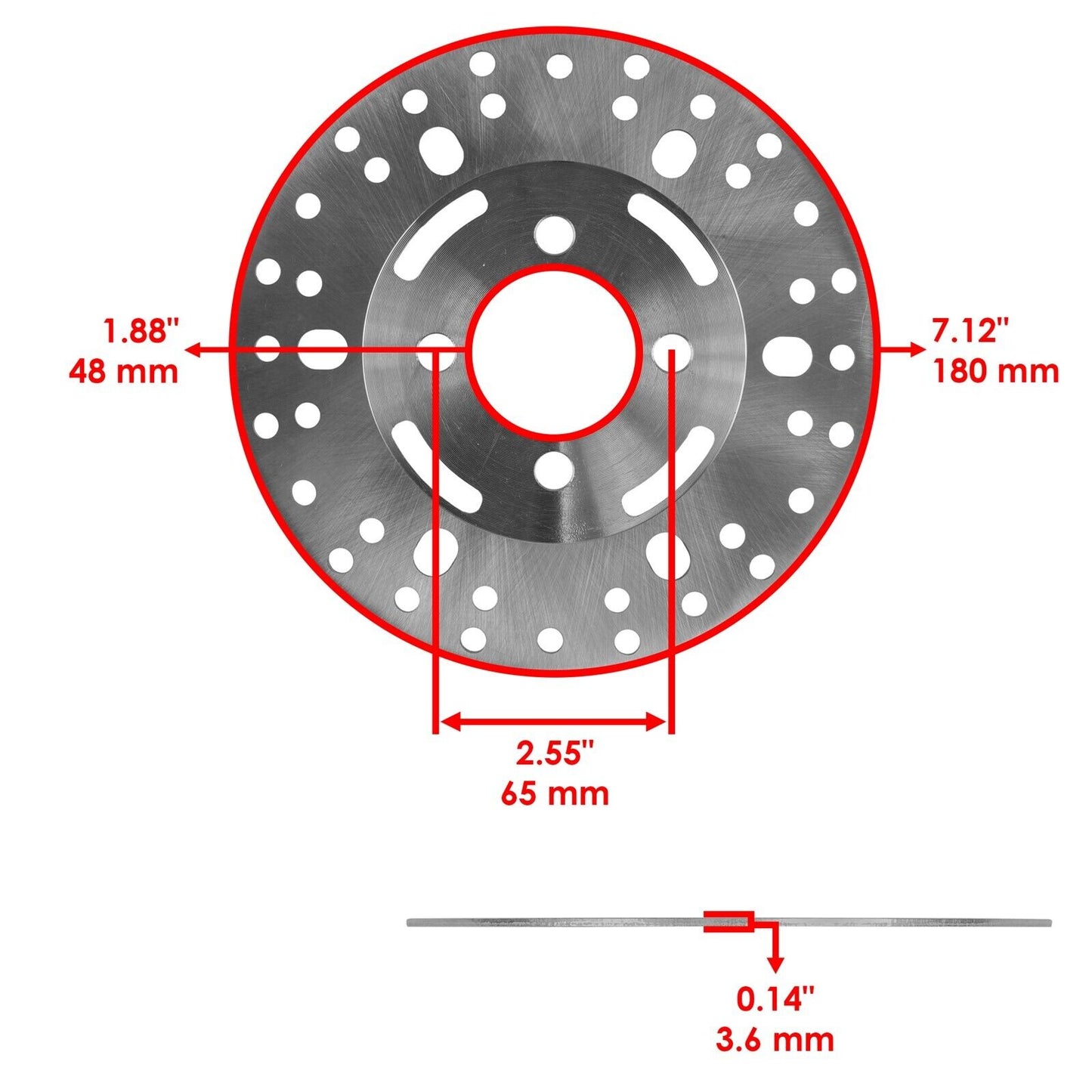 Front Left/Right Brake Disc with Brake Pads for Yamaha Big Bear 350 2x4 4x4 1999