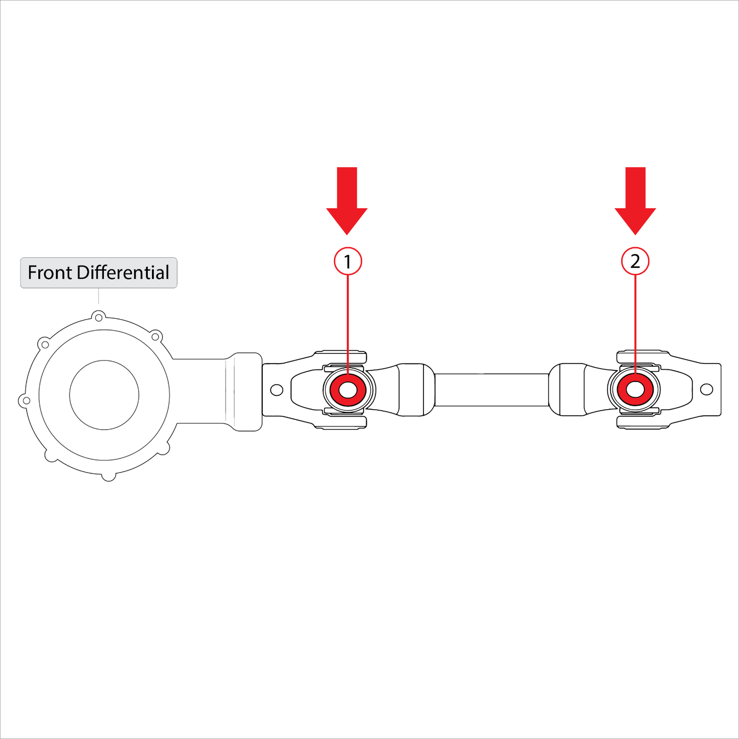 U-Joint Kit for Yamaha Big Bear 350 YFM350 1987-1999 Front Drive Shaft