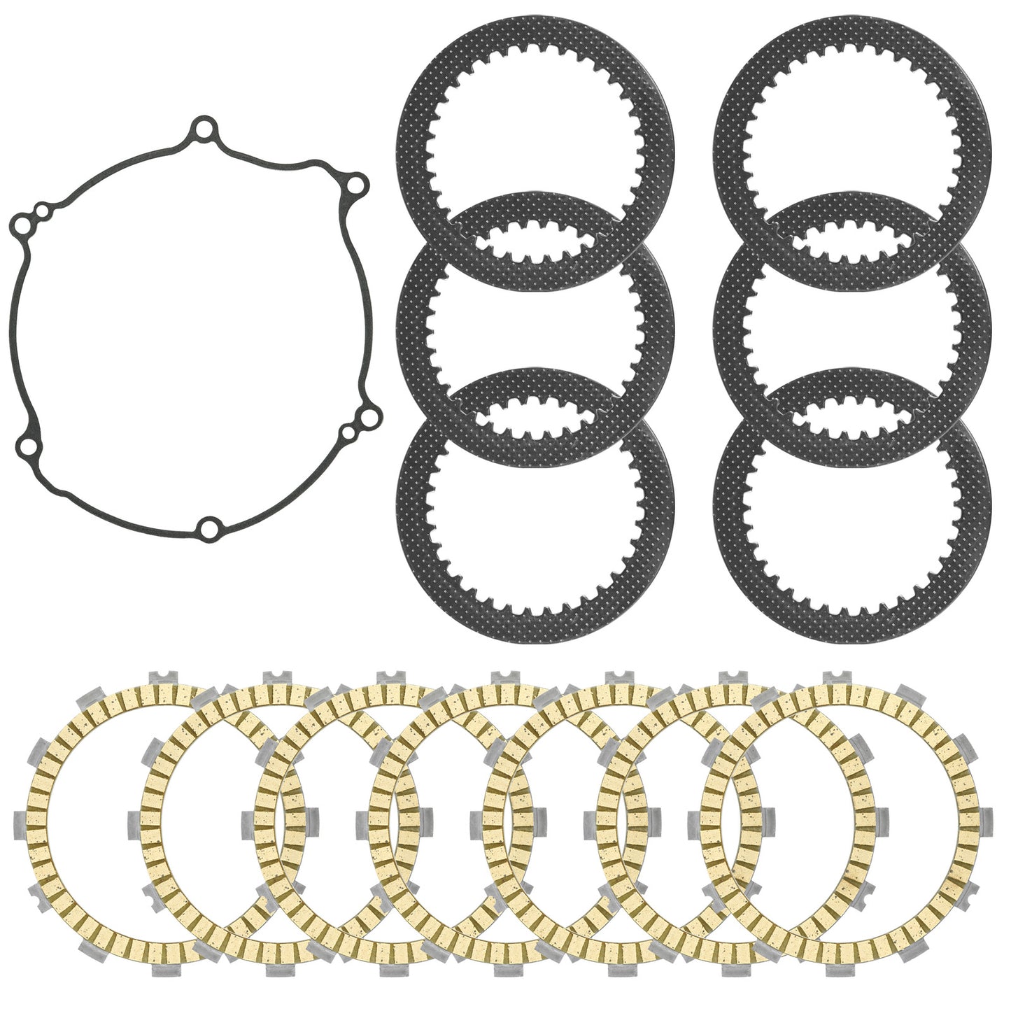 Caltric Clutch Friction Steel Plates and Gasket Kit for Kawasaki KX125 2003-2005