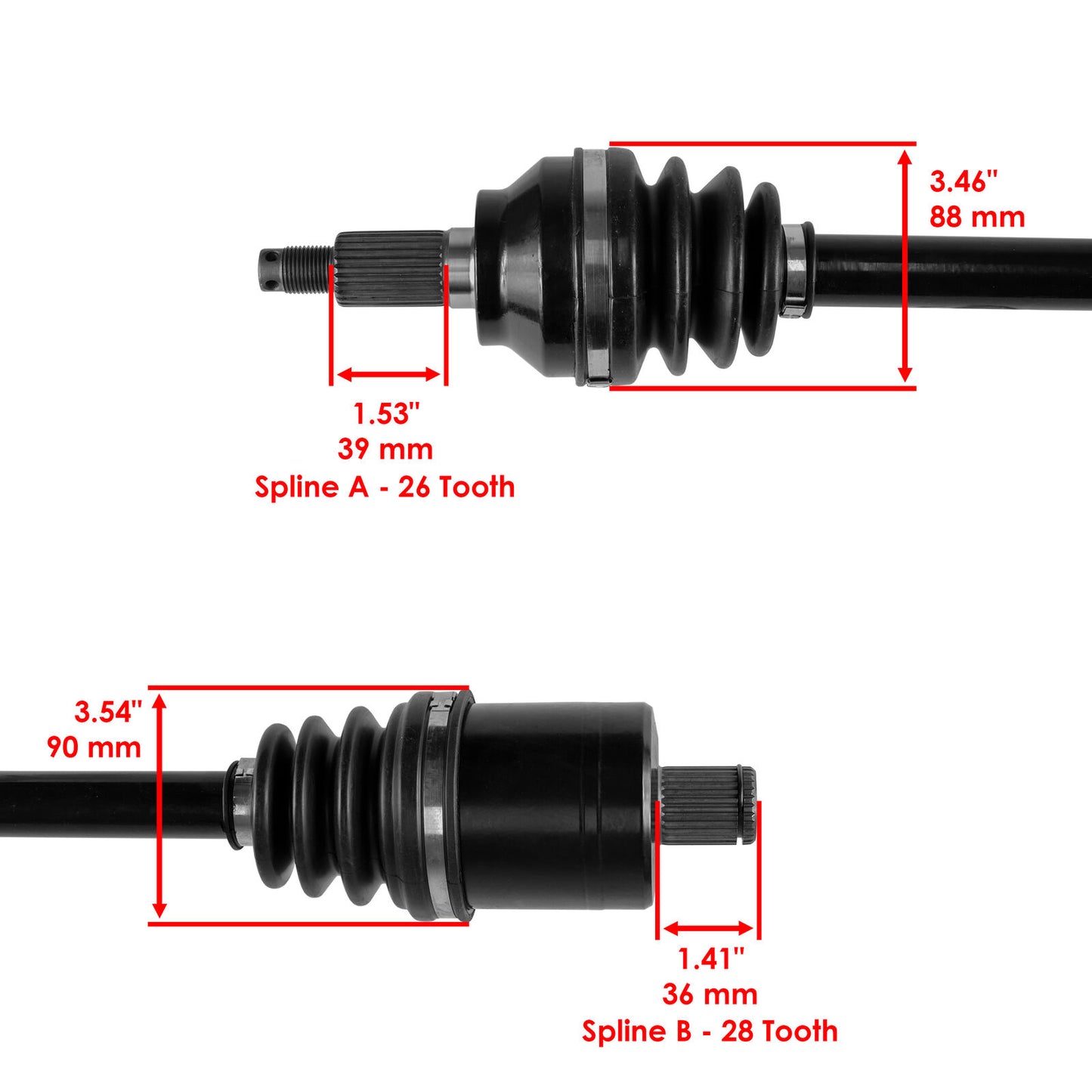 Front Right or Left CV Joint Axle for Yamaha Kodiak 4WD YFM400FA 2000 - 2003